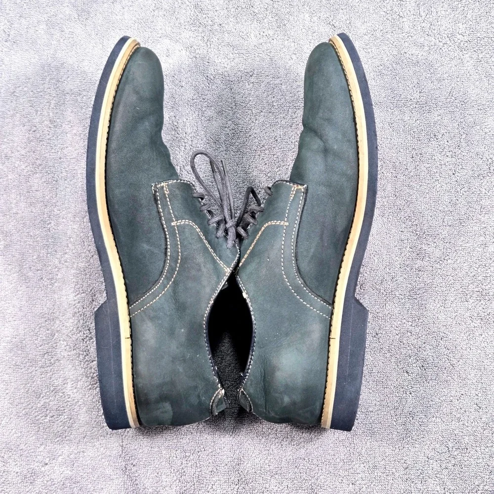 GH‎ Bass Clifton Derby Shoes Mens 10D Dark Teal Good Nubuck Leather Lace Up